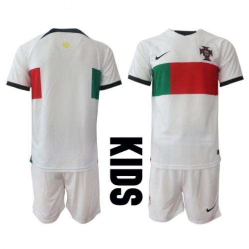 Fotbalové Dres Portugalsko Dětské Venkovní MS 2022 Krátký Rukáv (+ trenýrky)